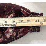 Taylor and Sage Printed Lace Illusion Dark Berry Bark Polyester Blouse Top Sz M Purple Size M Photo 6