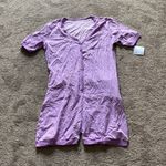 Pajamagram Floral Purple Romper SIZE M Size M Photo 0