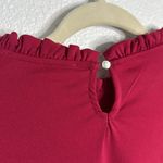 Catherine Malandrino  Crimson Ruffle Sleeve Blouse Photo 4