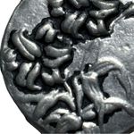 Antique Art Nouveau Silver Floral Mirror Brooch Photo 3