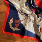 Vintage Regal Carriage&Horse EQUESTRIAN oversized square Silk Scarf 35/35 Photo 15