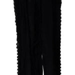 Elan Black Crochet Design Loose Fit Pants Small Photo 0