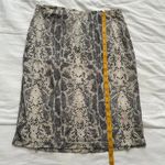 Y2K Stretchy Black grey snake print slip skirt Size small Tan Photo 5