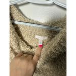 LC Lauren Conrad  Off the Shoulder Shimmer Oatmeal Tan Slouchy Sweater Medium Photo 3