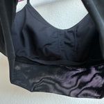 Alo Yoga  Lavish Bra Bralette Strapped Mesh Band Glossy Black Lurex Shine Size XS Photo 5