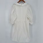 Hunter Bell NWT  Noah Mini Dress White Collar‎ Puff Sleeve Relaxed Shift Photo 3