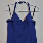 Black Halo Elegant Royal Blue Halter Sheath Dress Size 4 Photo 1