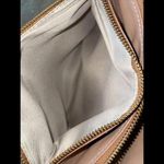 VALENTINA ITALIA Triple Compartment Leather Tan Brown With Beige‎ Interior Photo 7