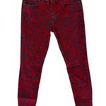 J Brand Skinny Leg Red Brocade Jeans size 26 Baroque NWT Ron Herman Photo 2
