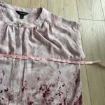 Vera Wang Simply Vera  Women's Petal Shirred Neck Popover Blouse Size L Photo 5