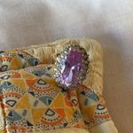 Sterling Silver EDCO Taiwan SSS 925 Vermeil Purple Big Gemstone Ring Size 9 Photo 0