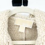 Michael Kors Womens Winter Full Zip Faux Suede Fleece Sherpa Lined Vest Size L Brown Size L Photo 1