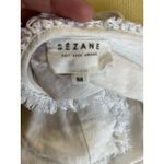 Sézane sezane Linen Sleeveless Blouse Size M Ivory Fringed Neckline Photo 3