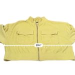 Aerie  Neon Green Yellow Corduroy Full Zip‎ Long Sleeve Bomber Jacket Sz M NEW Photo 5