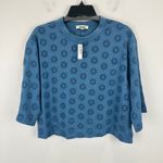 Madewell  Embroidered Wide Sleeve Boxy Tee Shirt Relaxed Sunfaded Blue XS NWT Photo 2