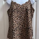J.Crew  Leopard Scalloped Adjustable Straps Racerback Camisole Cami Top Size 6 Photo 0