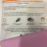 Borgasets Mini Lavender Leather Trifold Women's Wallet New with Tags Purple Photo 1