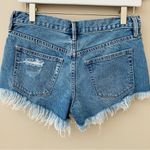 Free People Button Up Fly High Rise Denim Shorts Blue Sz 25 Photo 5