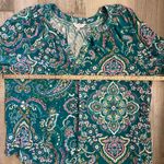Crown & Ivy  PL Paisley 3/4 Sleeve Peasant Top Photo 5