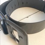 Unique Vintage Vintage Grey Patent faux Leather Belt Emily in Paris SATC And Just Like That Photo 2