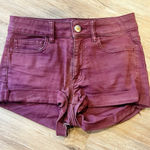 American Eagle  Burgundy Denim Shorts Photo 0