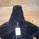 Juicy Couture Pam Gela Grant Velour Basic Tracksuit Jacket Black Women's Petite Photo 3