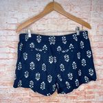 Madewell  | Navy & White Floral Stamped Shorts with Pockets Photo 5