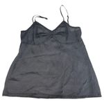 Cut Loose Grey Silk Babydoll Sleeveless Blouse Size Small Gray Photo 3