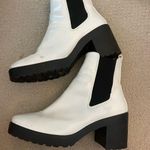 Topshop White Pleather Ankle Boots Photo 0