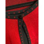 Alfred Dunner  Women's Size M Red Black Ombre Sparkle Cardigan Sweater Photo 3