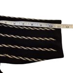 Gabby Skye  Fit & Flare Sweater Dress Black Cream Stripe Small Neutral Minimalist Photo 8