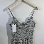 Leith Dress Women XS Black White Ditsy Floral Asymmetrical Hem Cocktail Party Photo 2