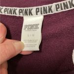 PINK - Victoria's Secret Pink 1/4 zip pullover. Maroon. Size Large Photo 4