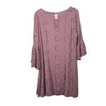Torrid  Dusty Rose Eyelet Challis Bell Sleeve Drop Waist Dress Size‎ 1X Photo 6
