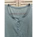 Eddie Bauer  Women's Basic‎ Short Sleeve Round Neck Buttons Sequin Size XS Photo 1