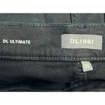 DL1961 Jeans Size 26 Black Mara Straight Mid Rise Instrasculpt Ankle Raw Hem Photo 6