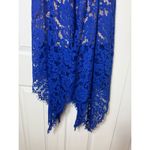 Lulus Royal Blue Lace Handkerchief Hem Midi Dress One Wish Women’s Small Photo 4