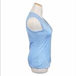 Adidas Light Blue V-Neck Athletic Tank Top Photo 3