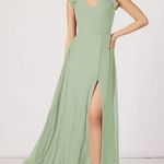 Azazie sage green Claudine dress Photo 0