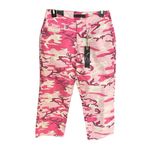 Nine West Jean women's sz 4 waist 26 pink camo capri stretch jeans NWT Photo 0