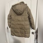 Jessica Simpson  Water Resistant Parka Hooded Color Sage Small MSRP $215 Faux Fur Photo 5