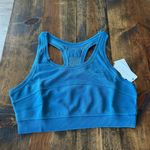 l*space L* Active L Out Of Bounds Crop Top Blue 100% Cotton Lounge Racerback NWT Photo 1