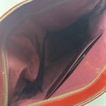 Etienne Aigner 70's Vtg Red/Oxblood Leather Satchel Purse Gold Original Mirror Photo 13