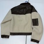 Peter Som  Quilted Leather Sherpa Jacket Medium Photo 5