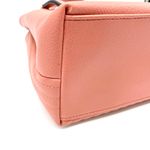 Nicole Miller Quilted Satchel Handbag Coral Pink Top Handle Crossbody Strap Photo 4