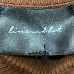 Line and Dot  Brown Rib Knit Mock Neck Long Sleeve Mini Bodycon Sweater Dress S Photo 2