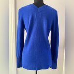 Halogen NEW Cashmere Electric Blue V Neck Lightweight Sweater XS Photo 1
