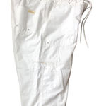 Ralph Lauren Lauren  100% Cotton Wide Leg Cargo Pedal Pusher/Capri White Pant 12P Photo 0