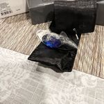 Calvin Klein NEW  Silver Stainless Steel Blue Continuity Statement Ring sz 9 Photo 4