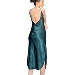 Byer California California Dynasty medium RARE & vintage green satin slip dress, nightgown​ Photo 1